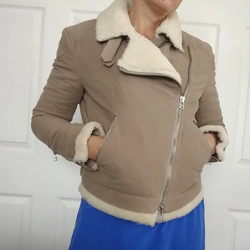 Acne Shearling Cotton Jacket XS - Picture 3 of 9